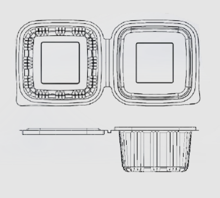 Packforms PF0110 Sızdırmaz Kare Kap 250cc 100'lü