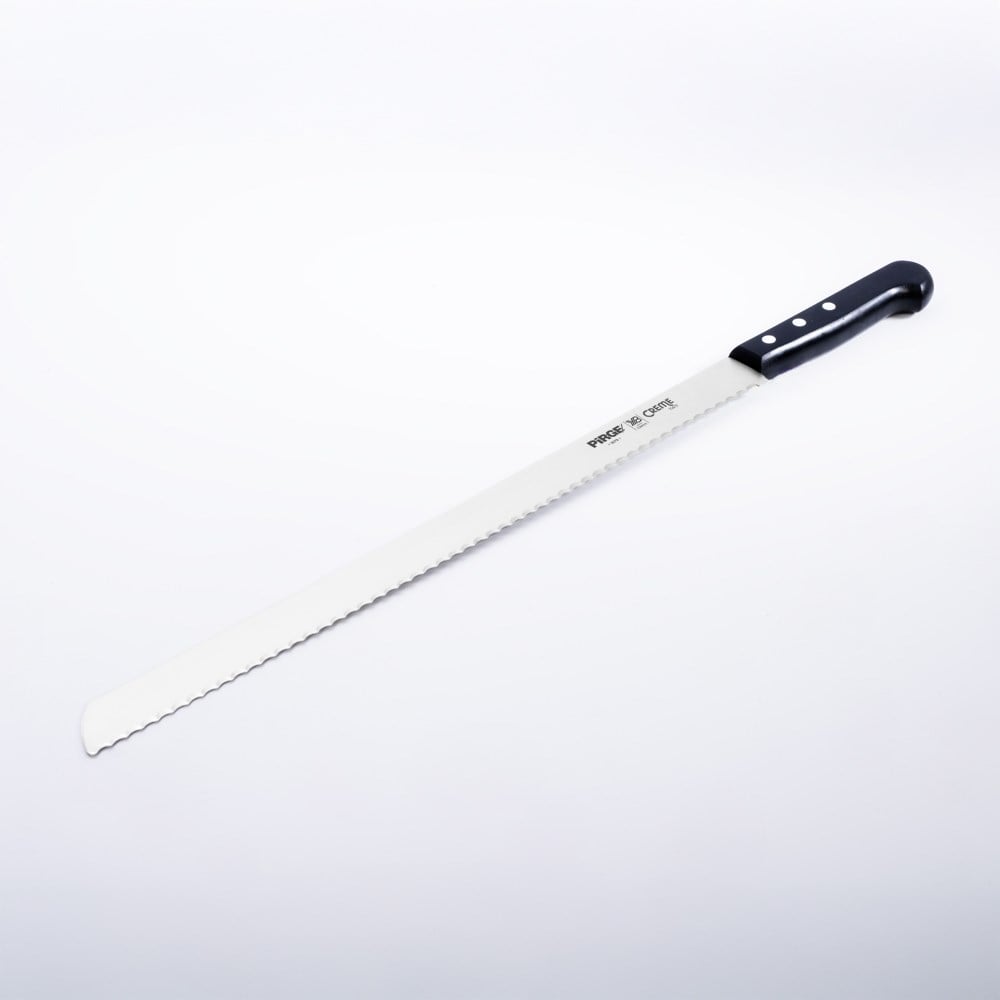 Pirge 71473-C-01 Creme Pasta Bıçağı Dişli Dar 35 cm C Model Diş Siyah