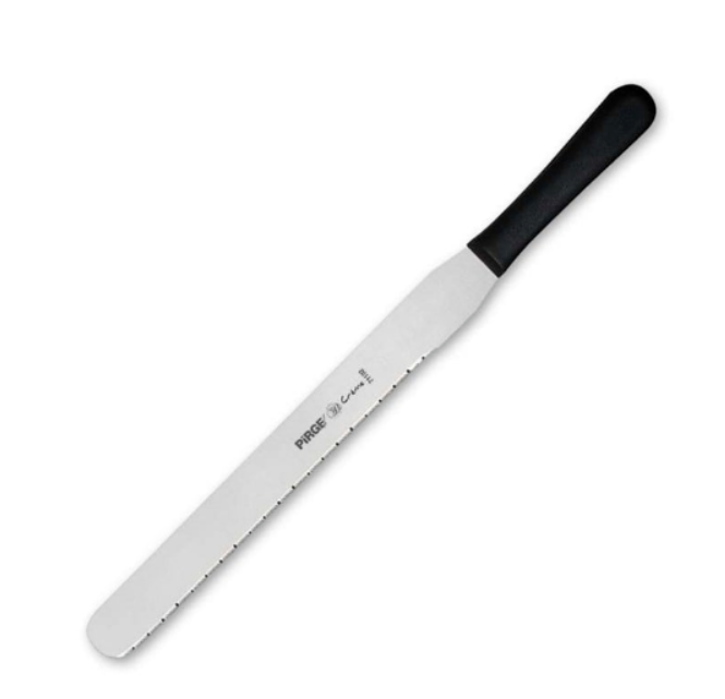 Pirge 71474-D-01 Creme Saçak Bıçağı Dişli Geniş Sol El  Ters Diş 30 cm Siyah