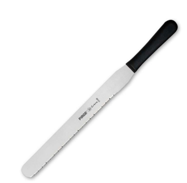 Pirge 71475-D-01 Creme Pasta-Saçak Bıçağı Dişli Geniş 35 cm D Model Ters Diş Siyah