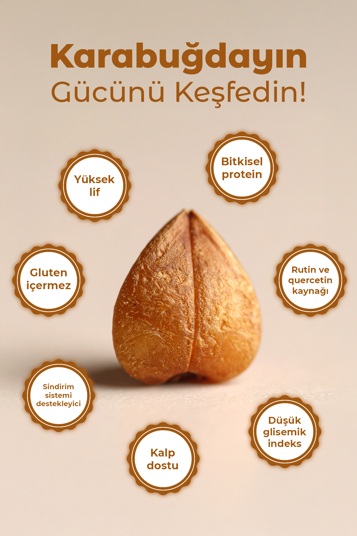 Polyfago Glutensiz Karabuğday Bulgur 500 gr 