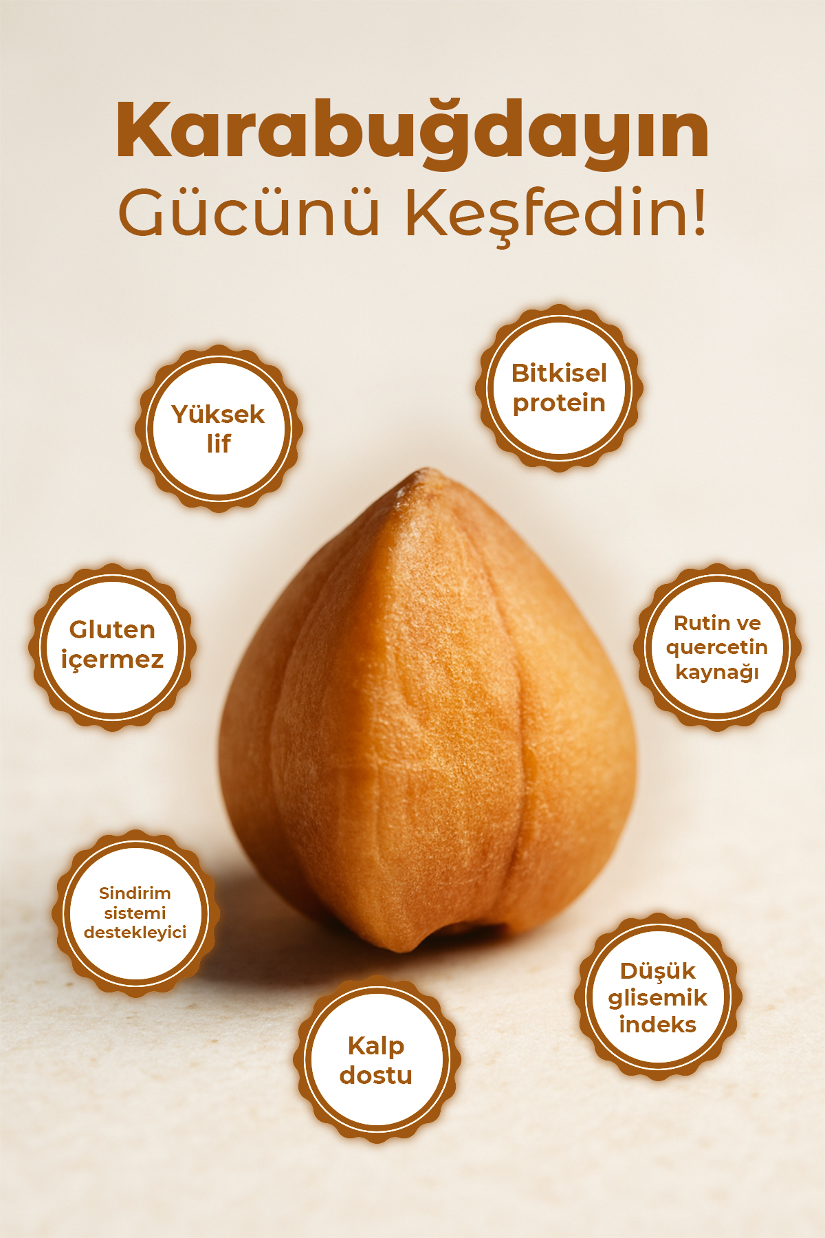 Polyfago Glutensiz Karabuğday Genel Amaçlı Un 500 gr