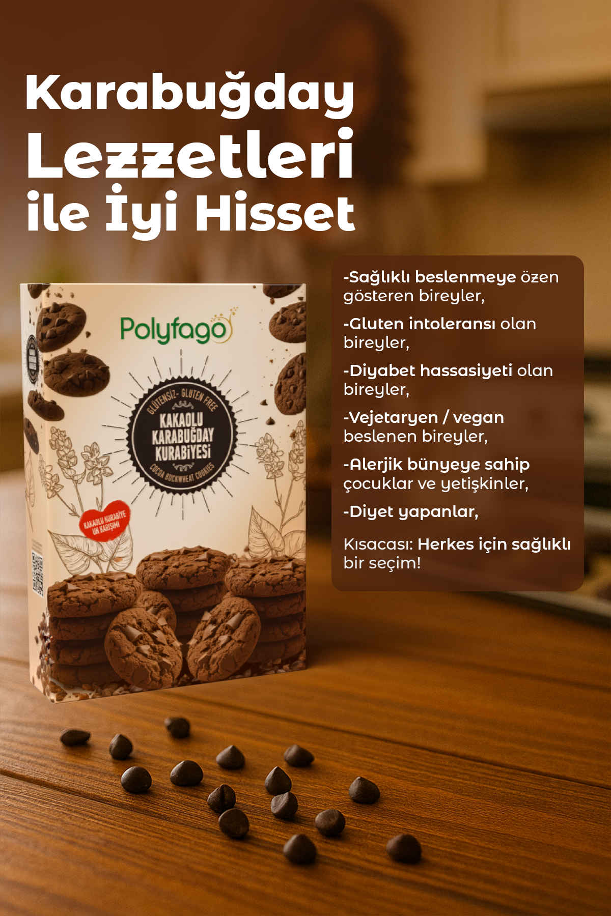 Polyfago Glutensiz Karabuğday Pandispanya Unu Karışımı 450 gr