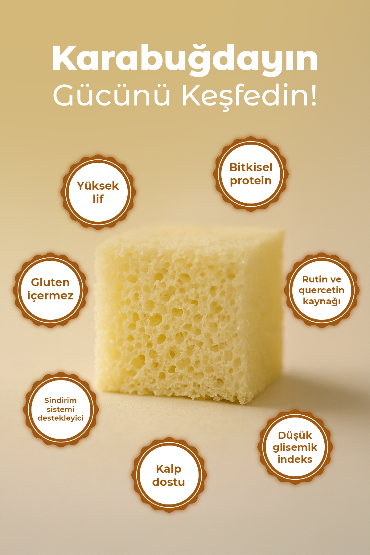 Polyfago Glutensiz Karabuğday Pandispanya Unu Karışımı 450 gr