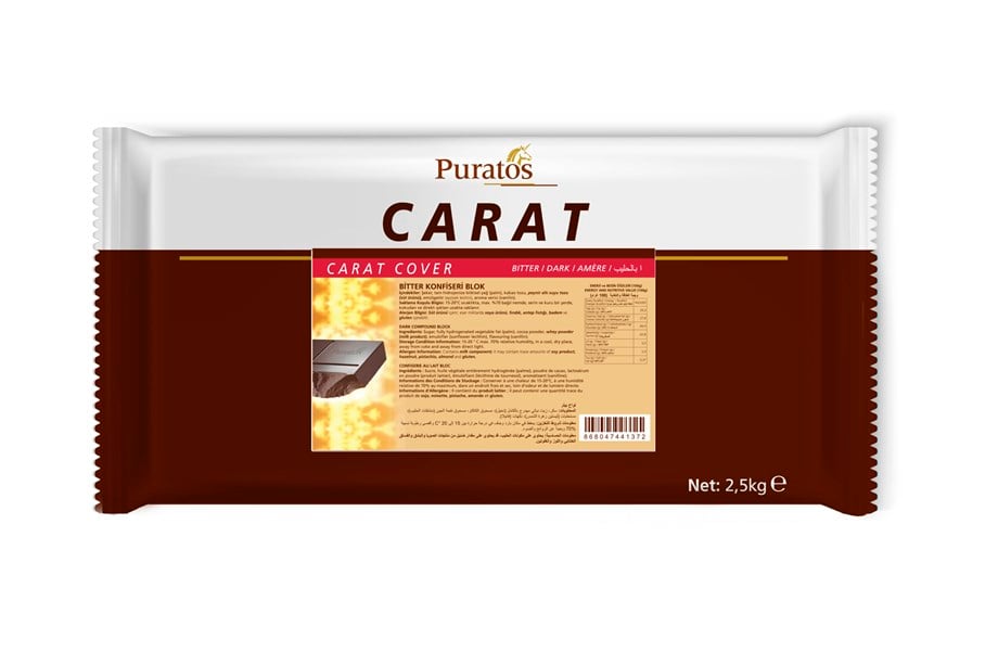 Puratos 4008567 Carat Cover Bitter Konfiseri 2,5 kg