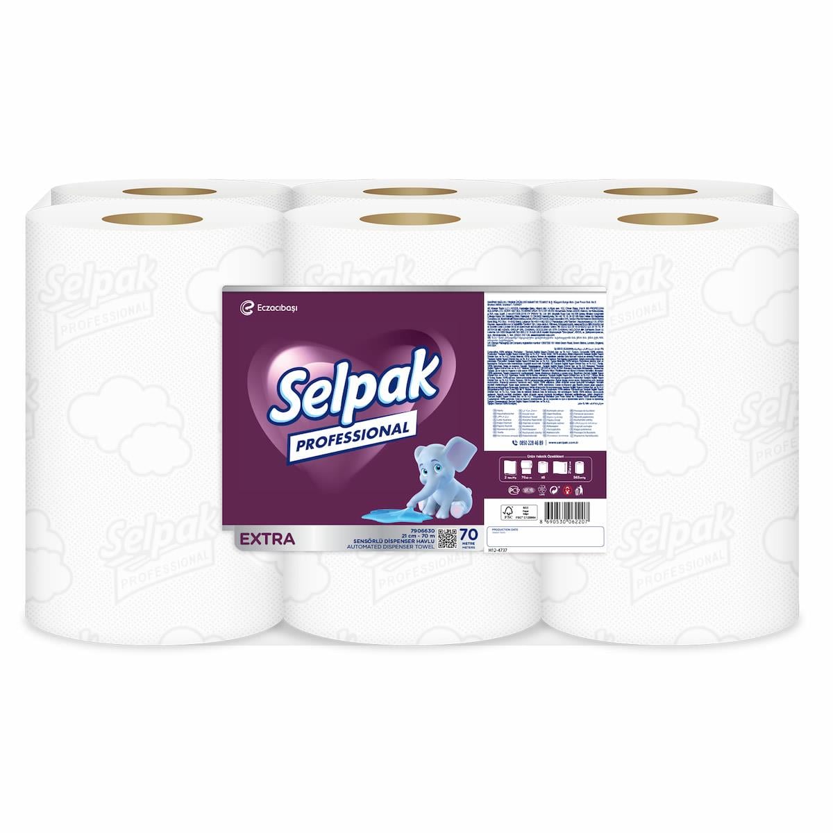 Selpak Profesyonel Extra Sensörlü Havlu 21 cm x 70 m x 6 Adet (7906630)