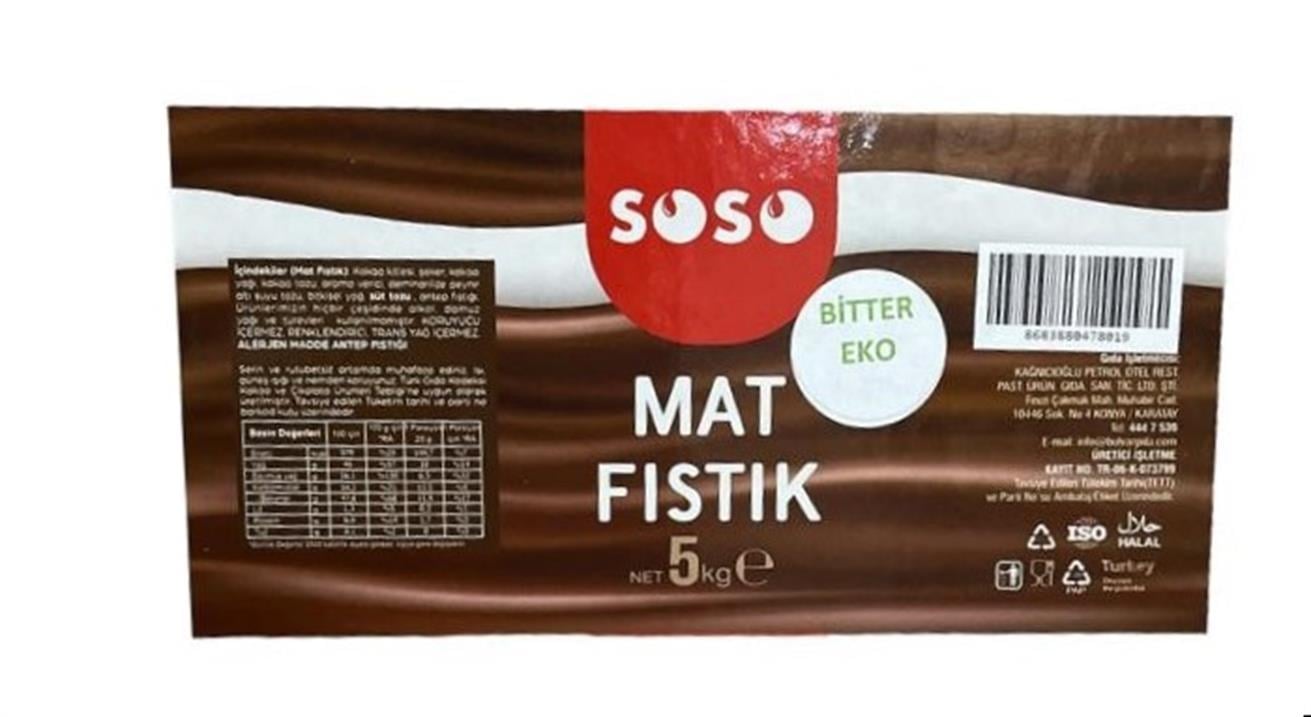 Soso Sütlü Mat Fıstık 1/3 5 kg
