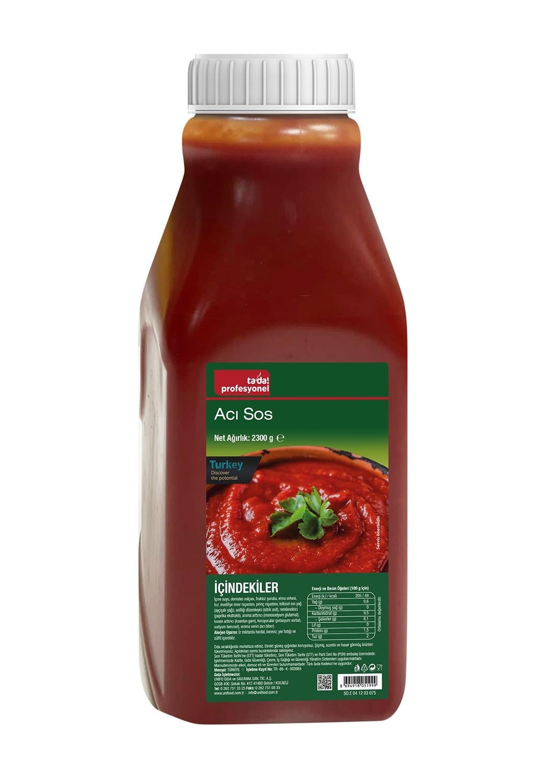 Tada Profesyonel Acı Sos 2,1 kg (41105065)