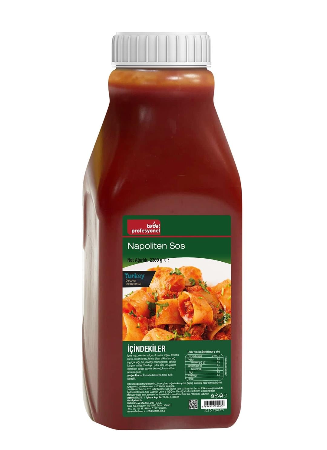 Tada Profesyonel Napoliten Sos 2,1 kg (41105063)