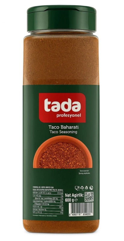 Tada Profesyonel Taco Baharatı Pet 600 gr (31006063)