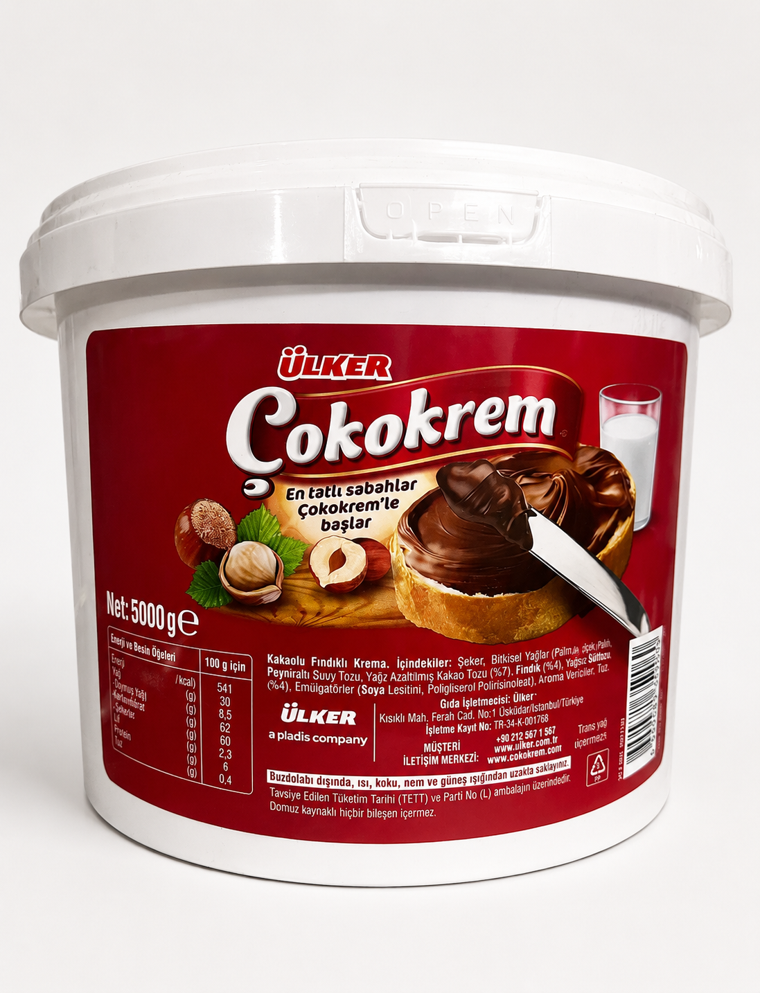 Ülker Çokokrem Kakaolu Fındık Kreması 5 kg