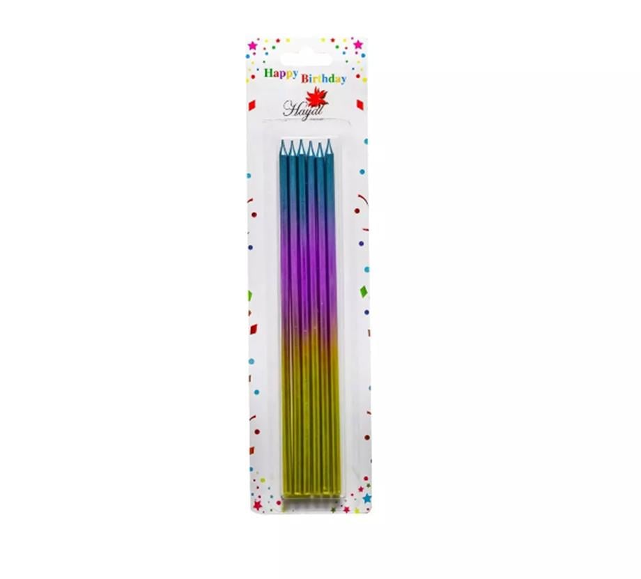 Uzun Mum 6'Lı Multicolor