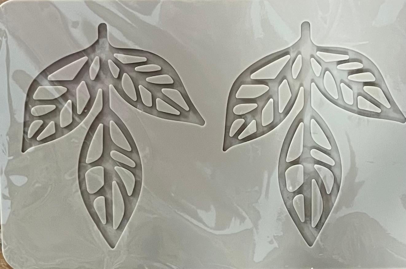 Yaprak Desenli Dantel Silikonu 3'lü Küçük Yaprak Tuile