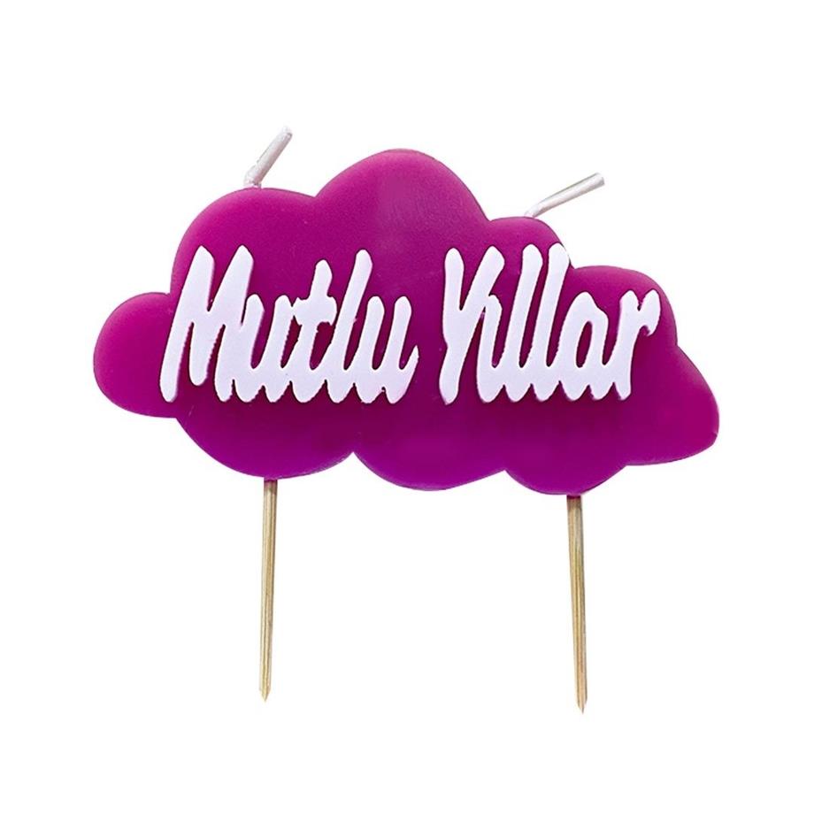 Yazılı Mum Mutlu Yıllar