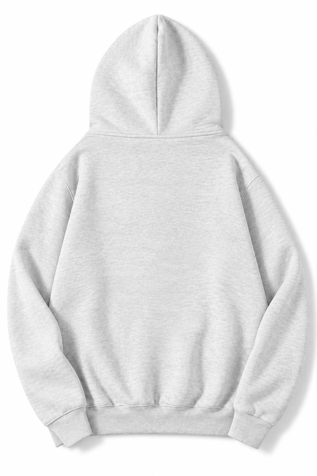 BRZ Collection Açık Gri Unisex Oversize Basic Hoodie Açık Gri