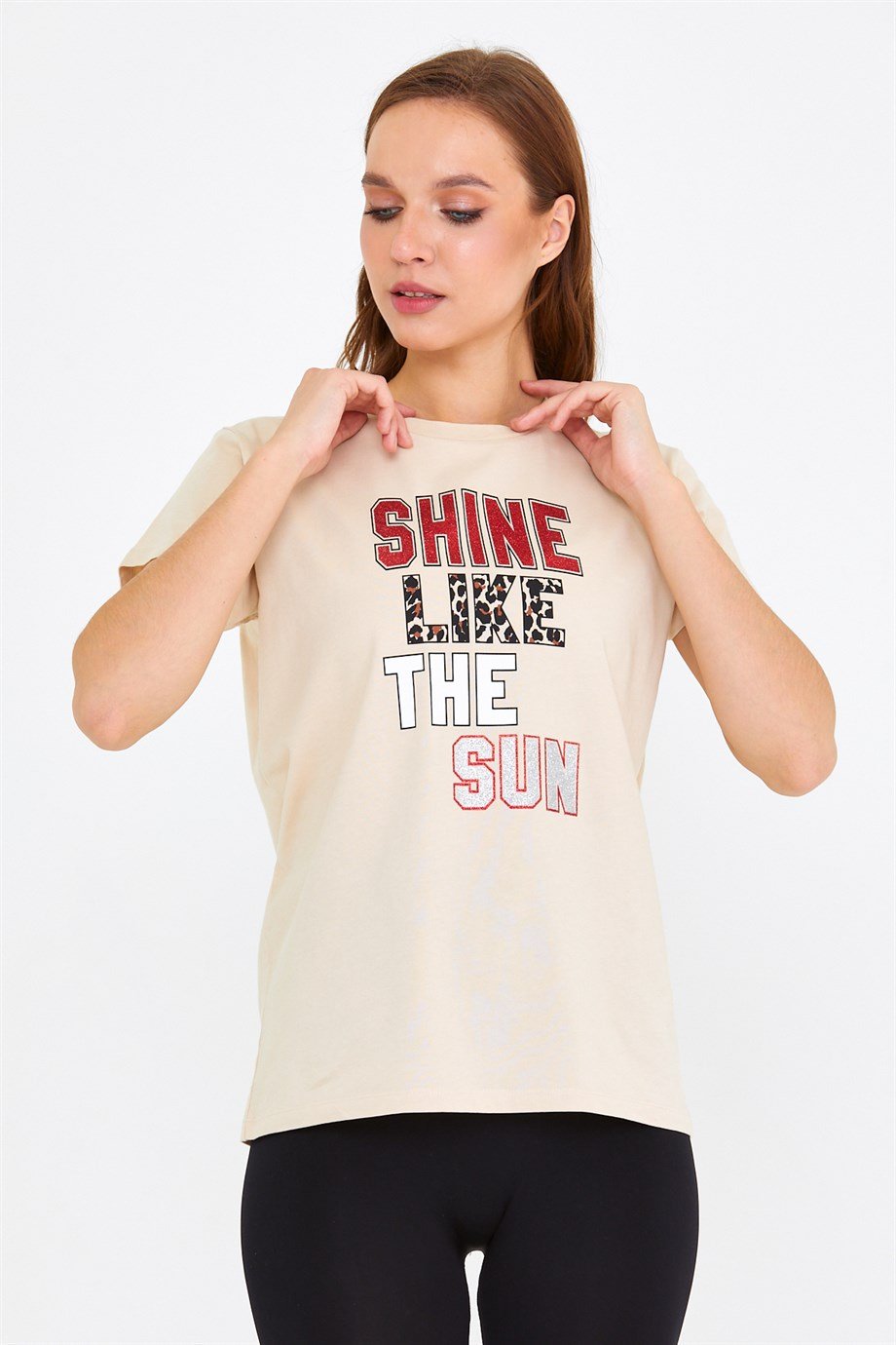 BRZ COLLECTION Baskılı Kadın T-shırt