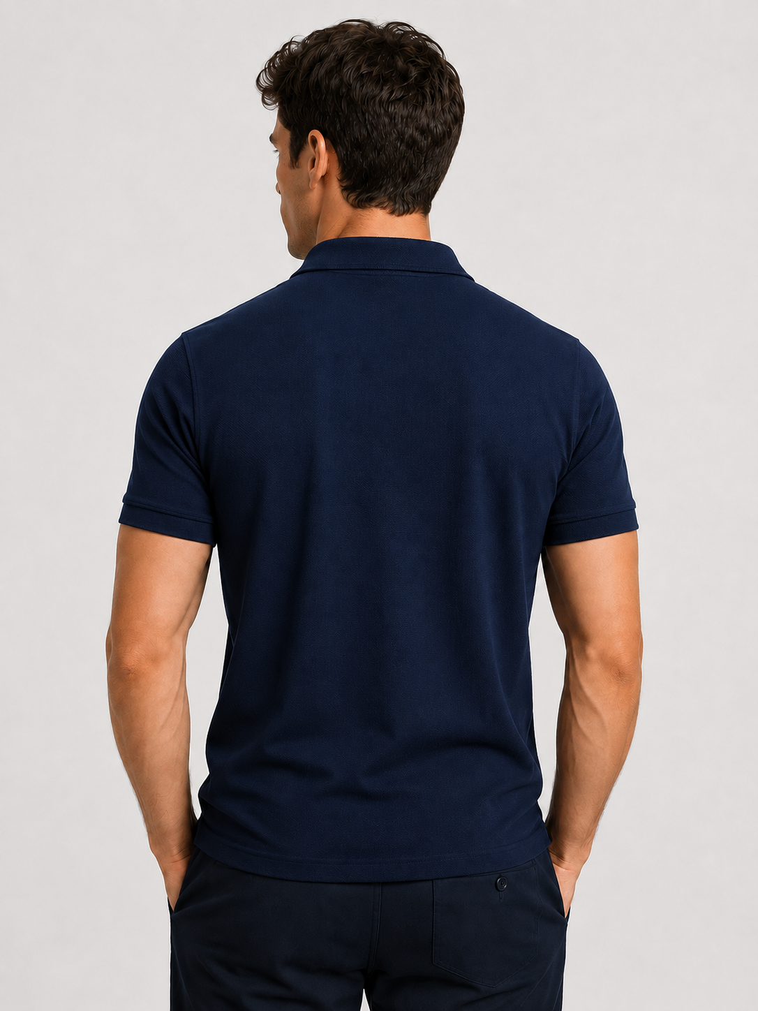 BRZ Collection Erkek Polo Yaka T-shirt Lacivert