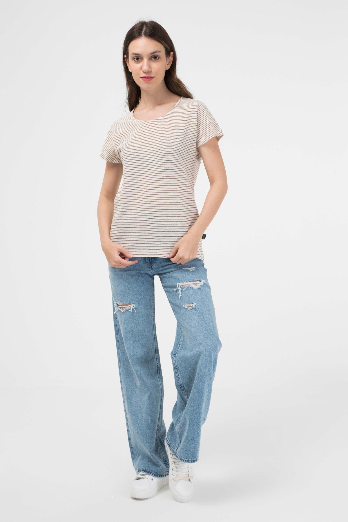 BRZ Collection Lureksli Kadın Kısa Kollu T-shirt