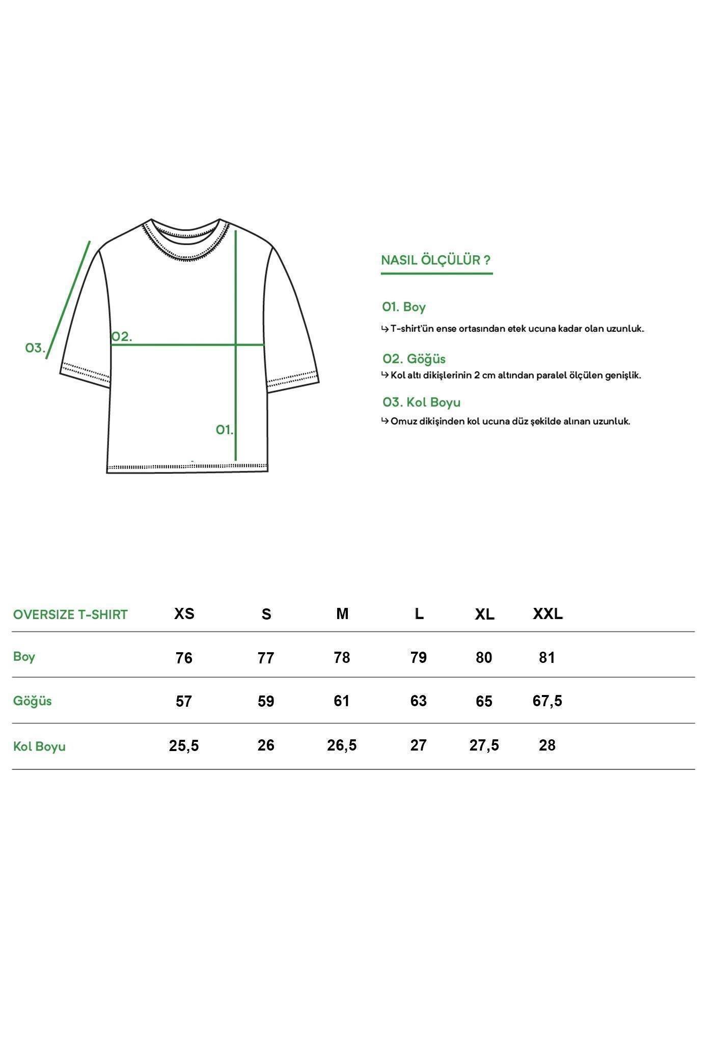 BRZ Collection Oversize Stay Wild T-shirt Beyaz