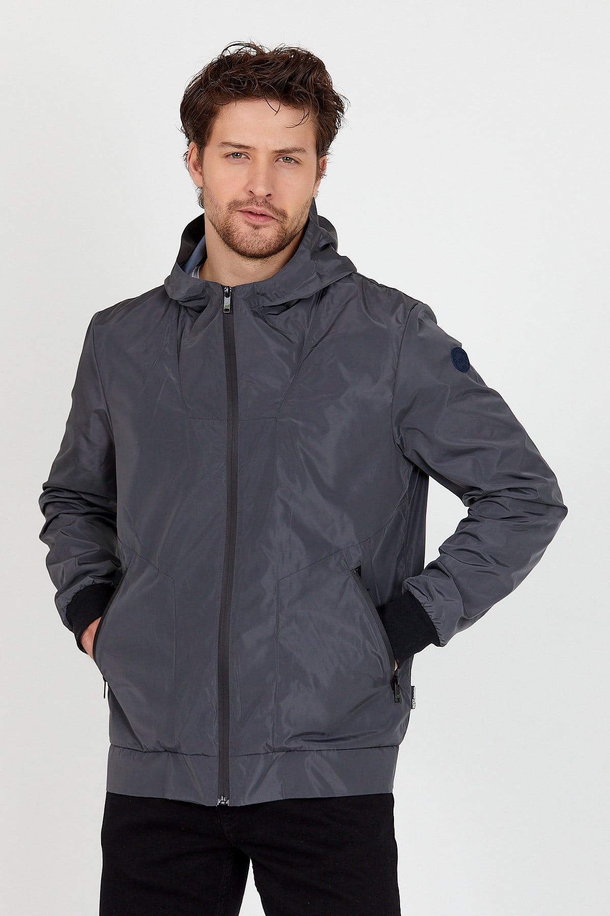BRZ Collection Özel Kaplamalı Mikro Polyester Erkek Yağmurluk Mont