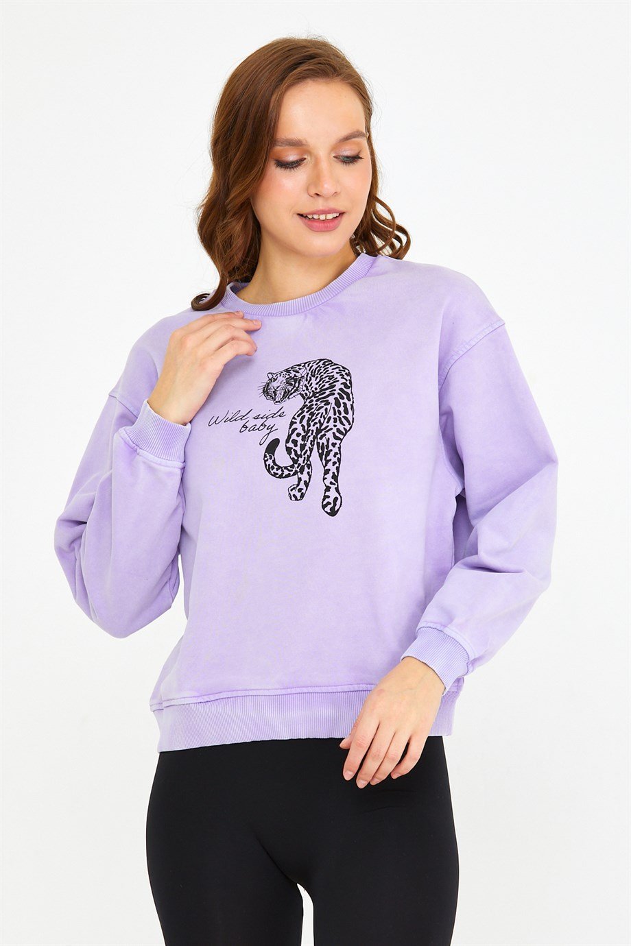 BRZ COLLECTION PARÇA BOYALI KADIN SWEATSHIRT