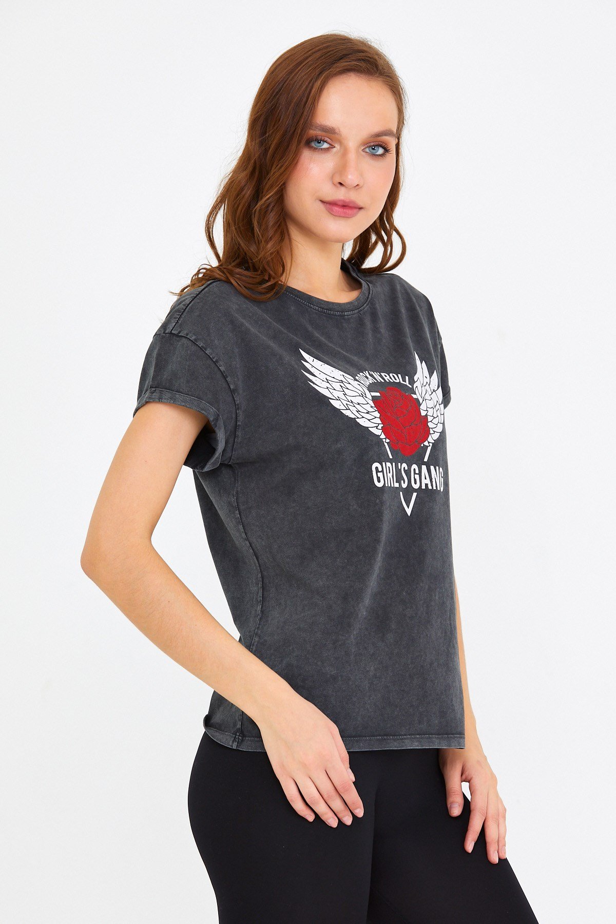 BRZ Collection Parça Boyalı Kadın T-shirt