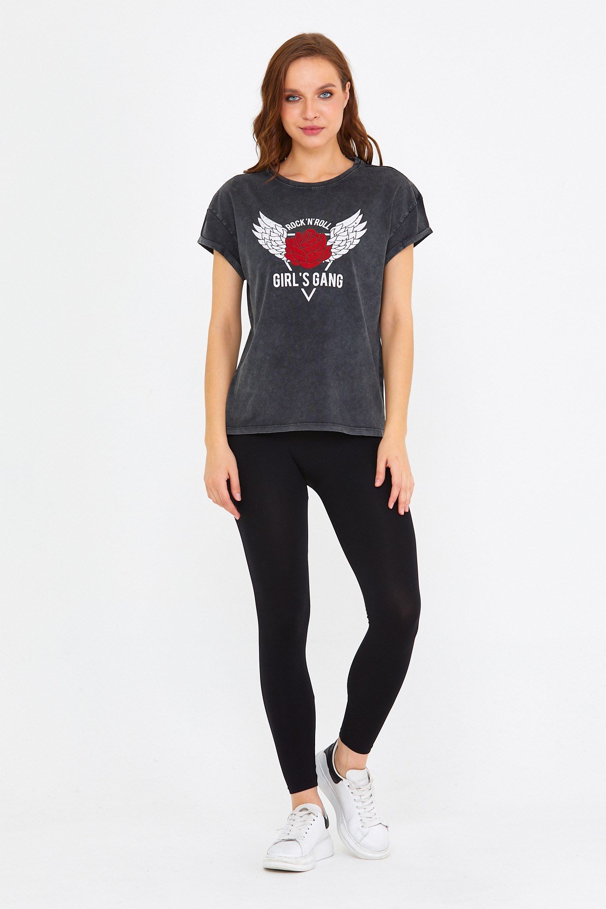 BRZ Collection Parça Boyalı Kadın T-shirt