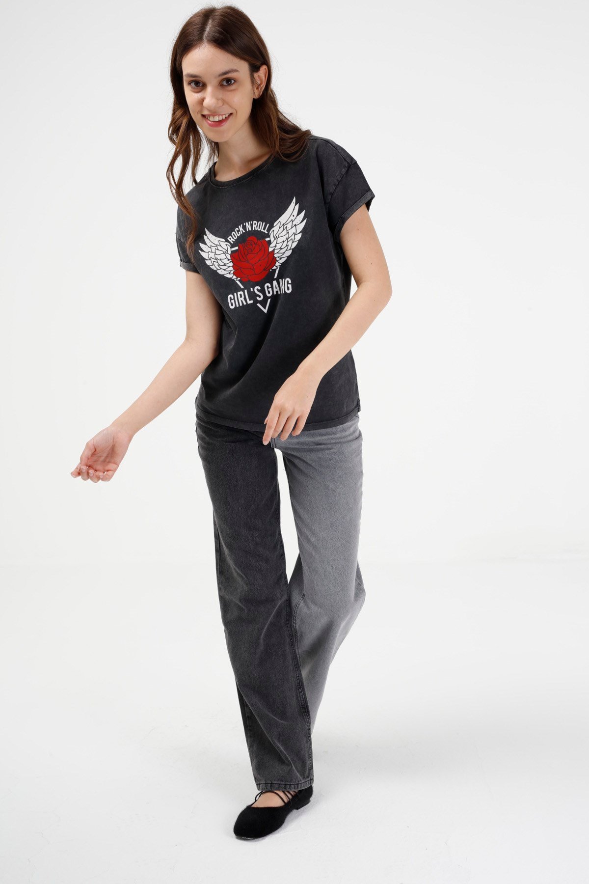 BRZ Collection Parça Boyalı Kadın T-shirt