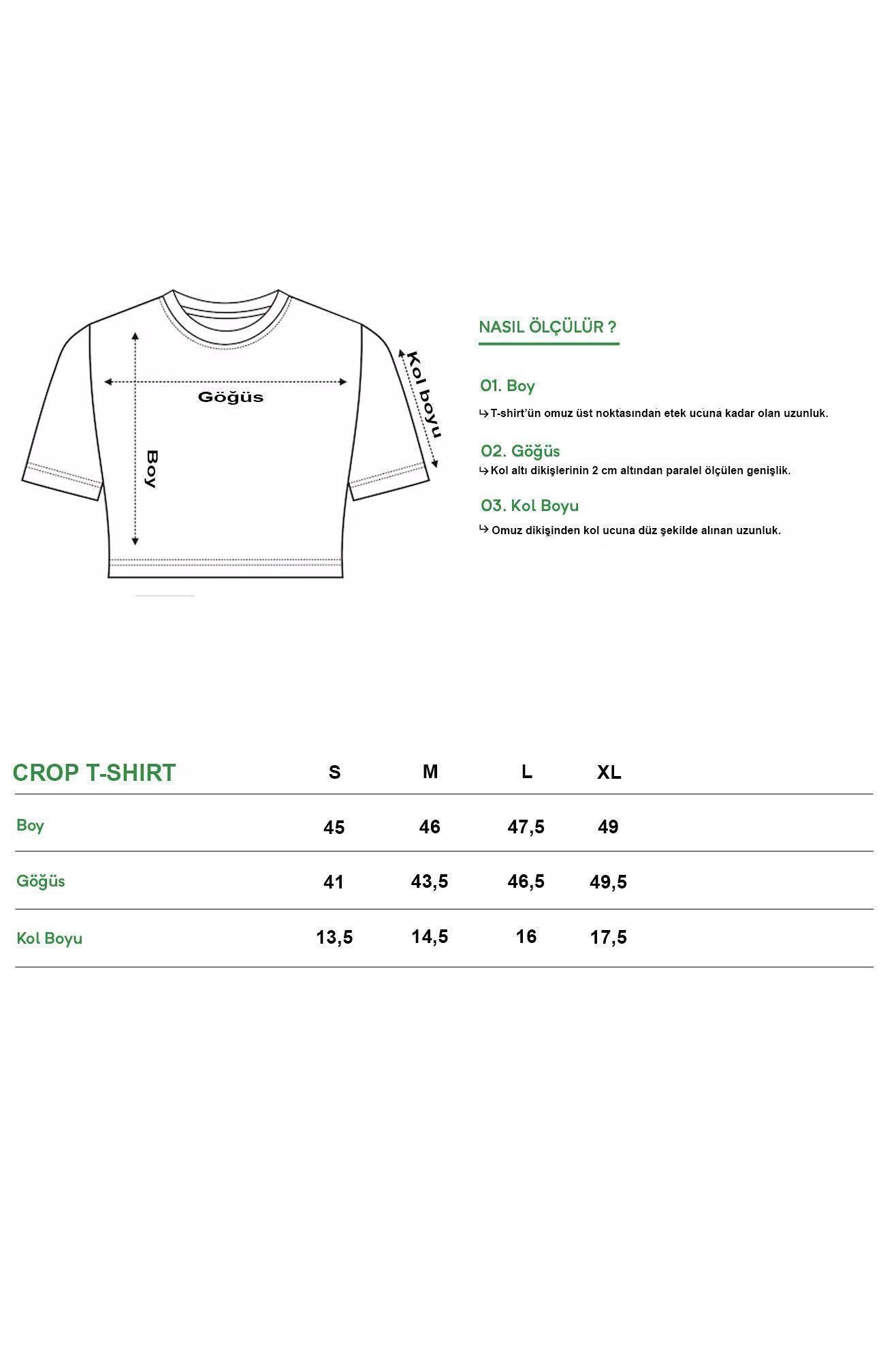 BRZ Collection Timeless Art Crop T-shirt Beyaz