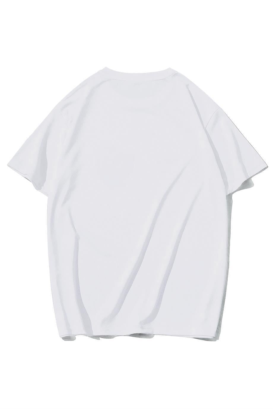 BRZ Collection Unisex Oversize Algorithm T-shirt (BEYAZ)