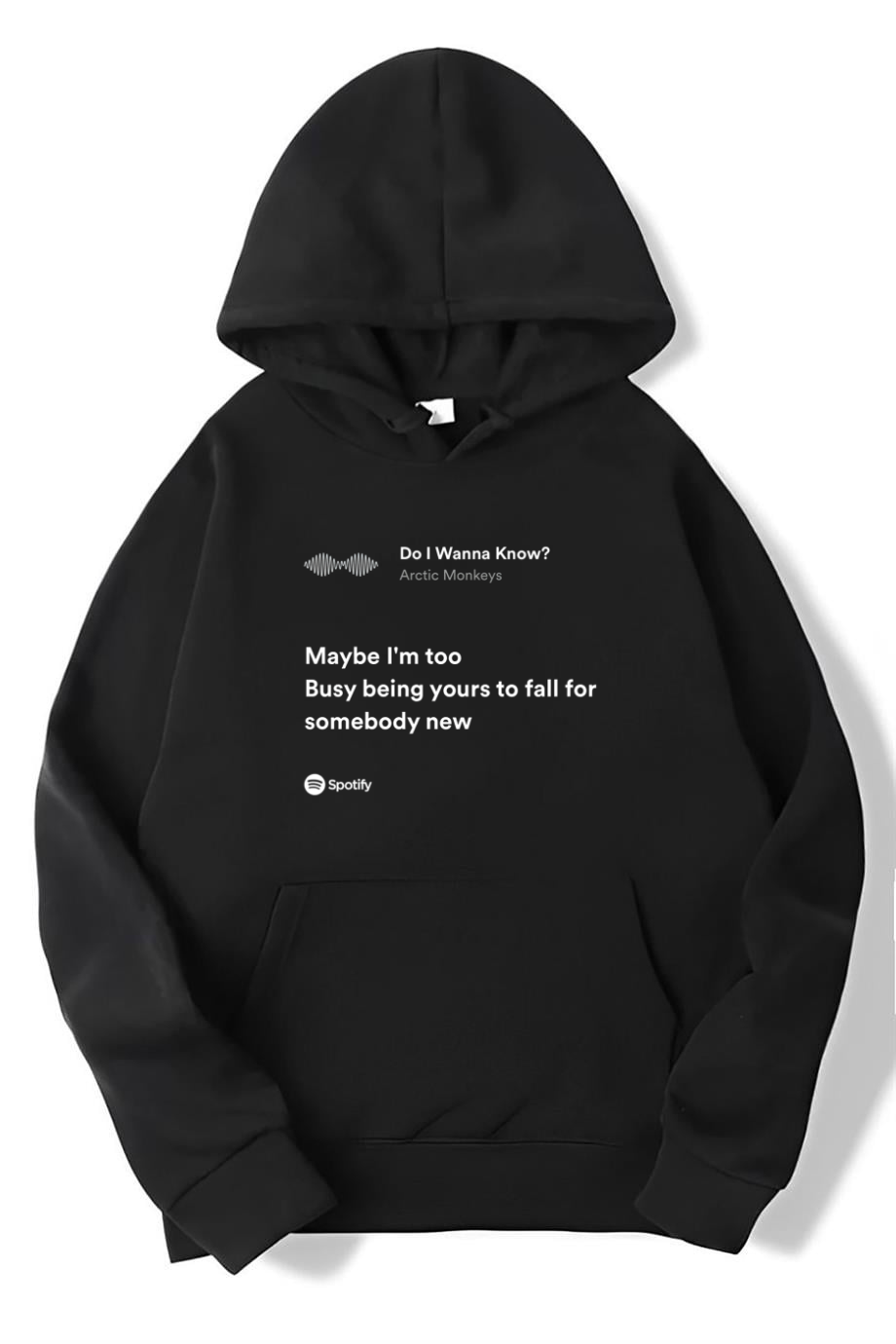 BRZ Collection Unisex Oversize Arctic Monkeys - Do I Wanna Know? Hoodie Siyah