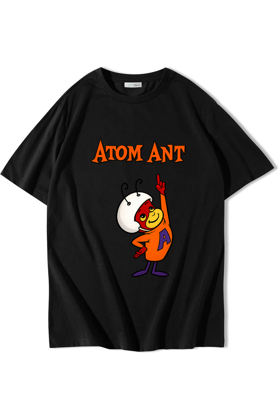 BRZ Collection Unisex Oversize Atom Ant - Atom Karınca T-shirt Siyah
