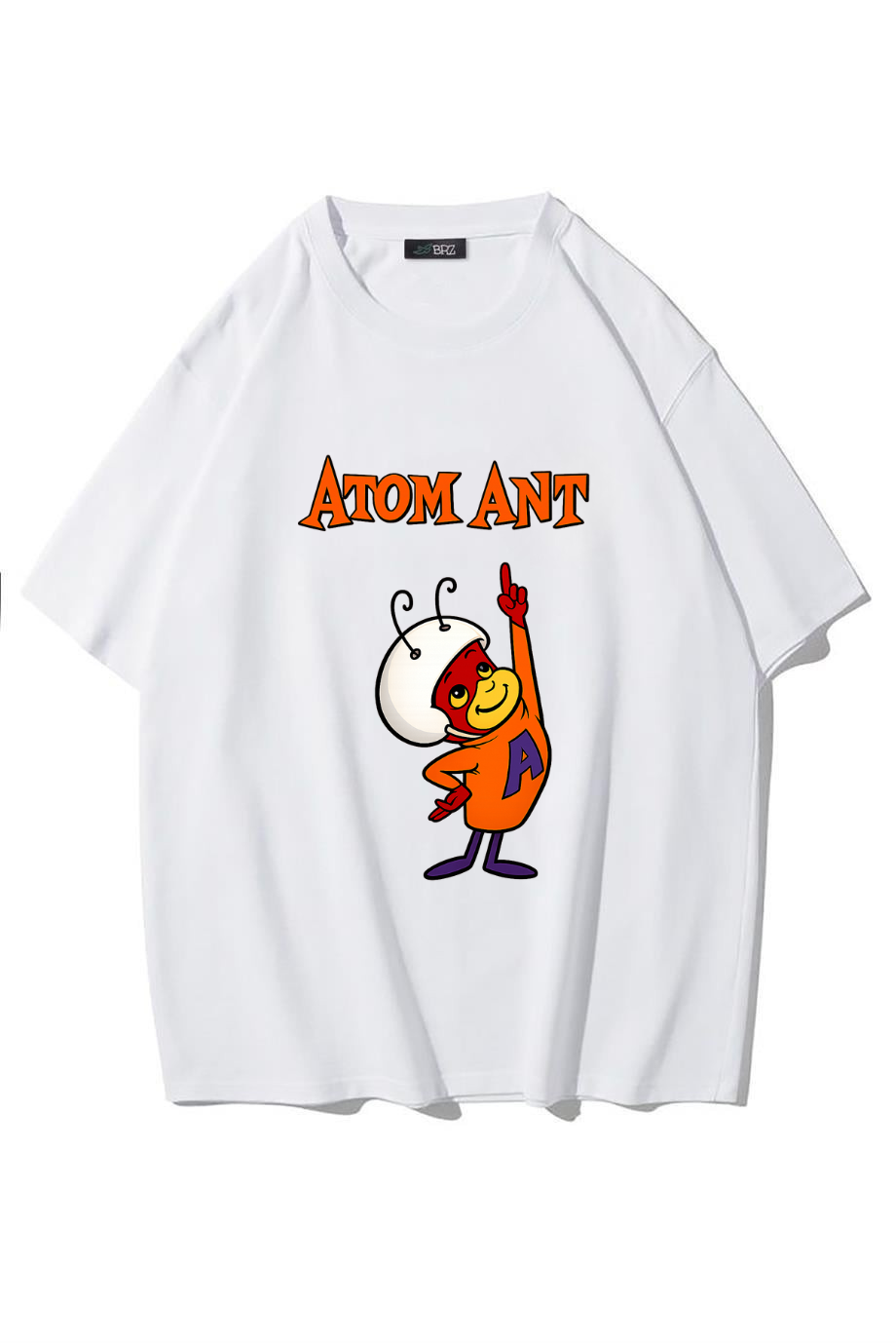 BRZ Collection Unisex Oversize Atom Ant - Atom Karınca T-shirt (BEYAZ)