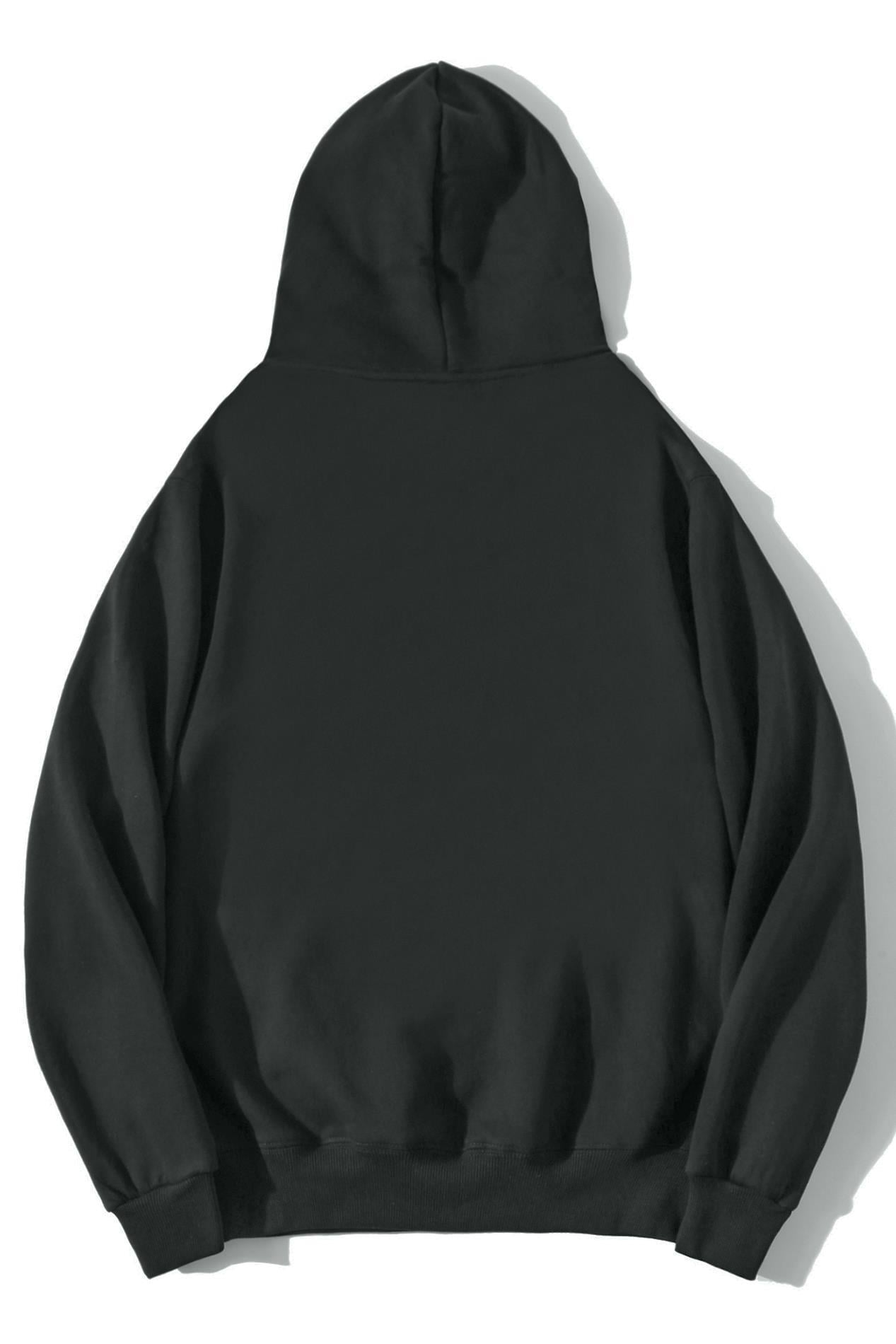 BRZ Collection Unisex Oversize Basic Sweatshirt Hoodie Antrasit