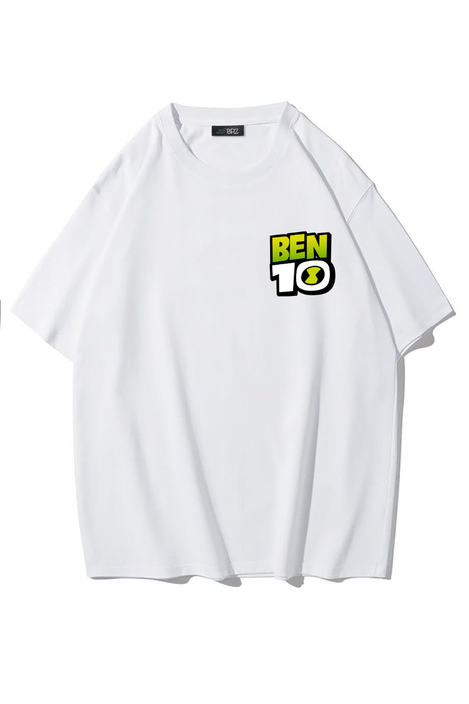 BRZ Collection Unisex Oversize Ben 10 T-shirt (BEYAZ)