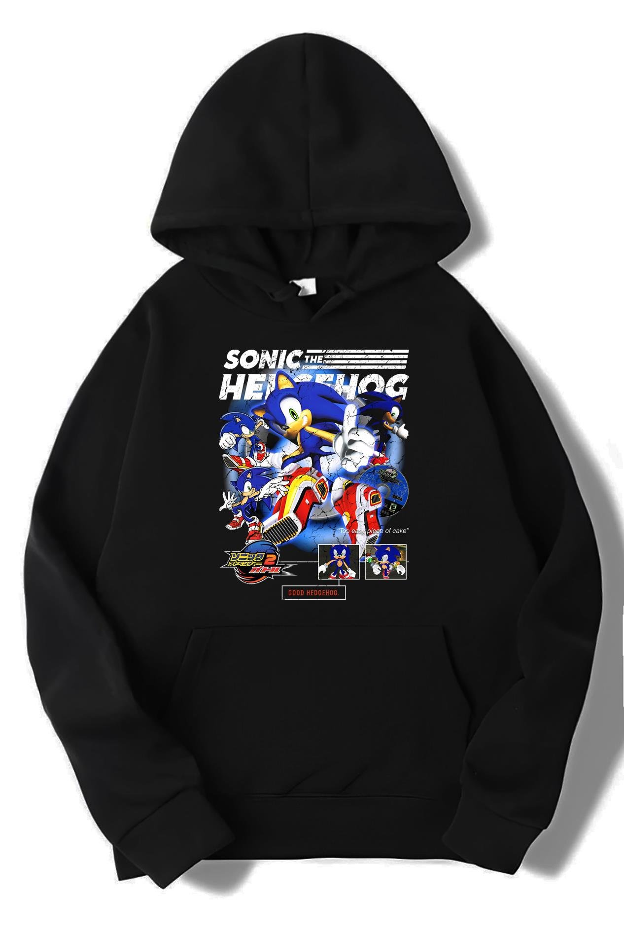 BRZ Collection Unisex Oversize Blue Sonic The Hedgehog Blue Hoodie