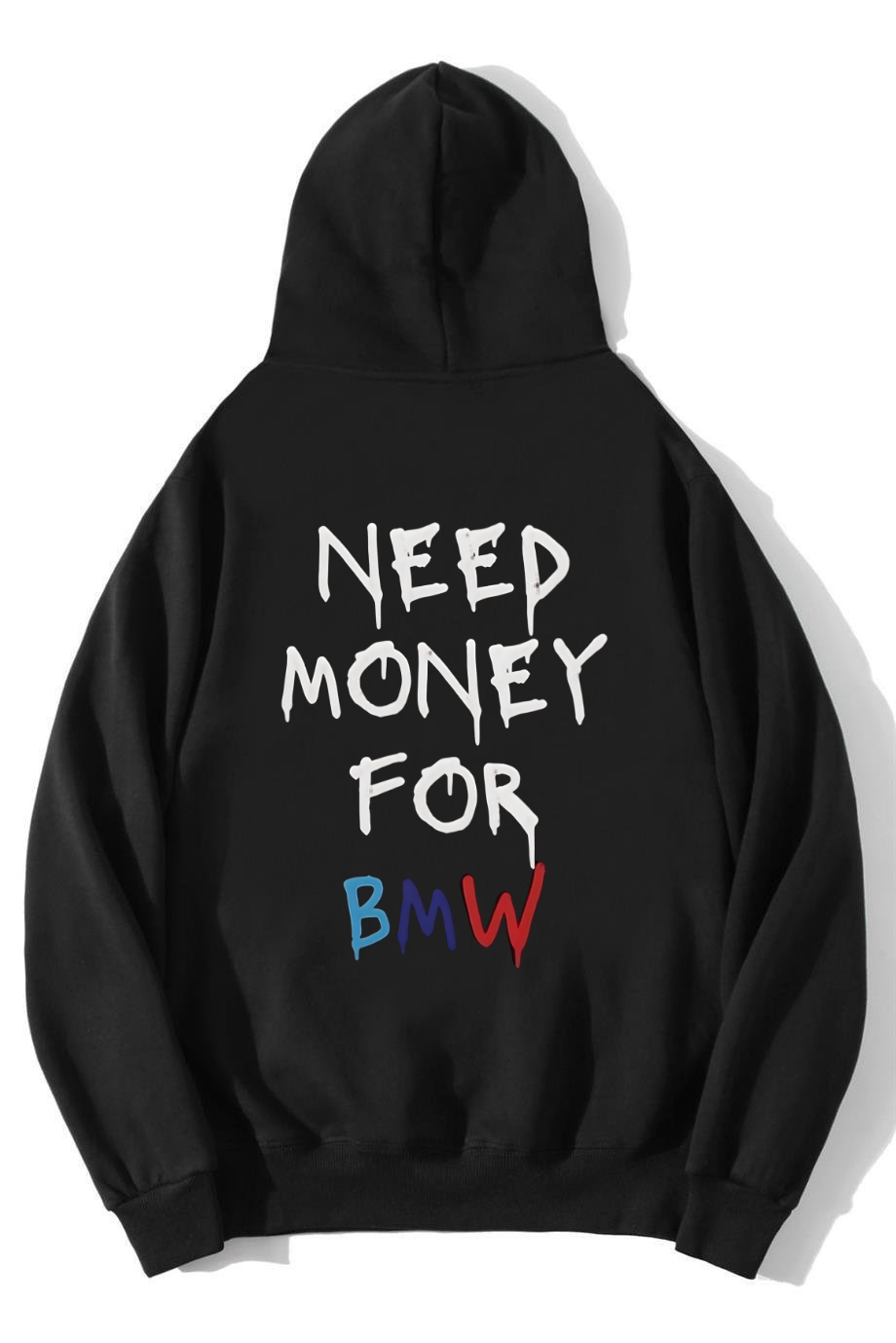 BRZ Collection Unisex Oversize BMW Need Money For BMW Hoodie Siyah