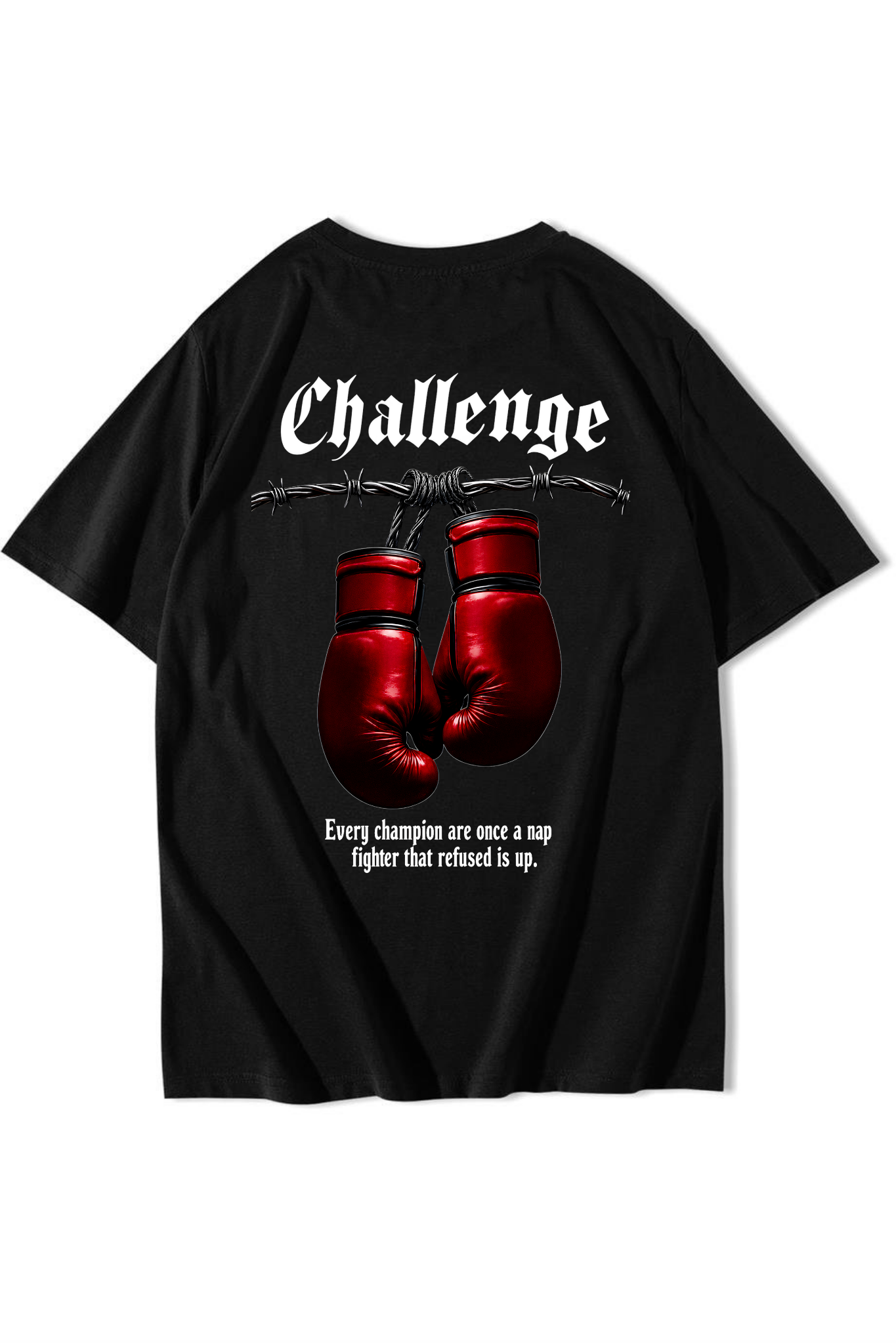 BRZ Collection Unisex Oversize Boxing T-shirt (Siyah)