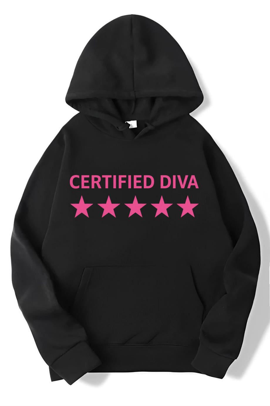 BRZ Collection Unisex Oversize Certified Diva Hoodie Siyah