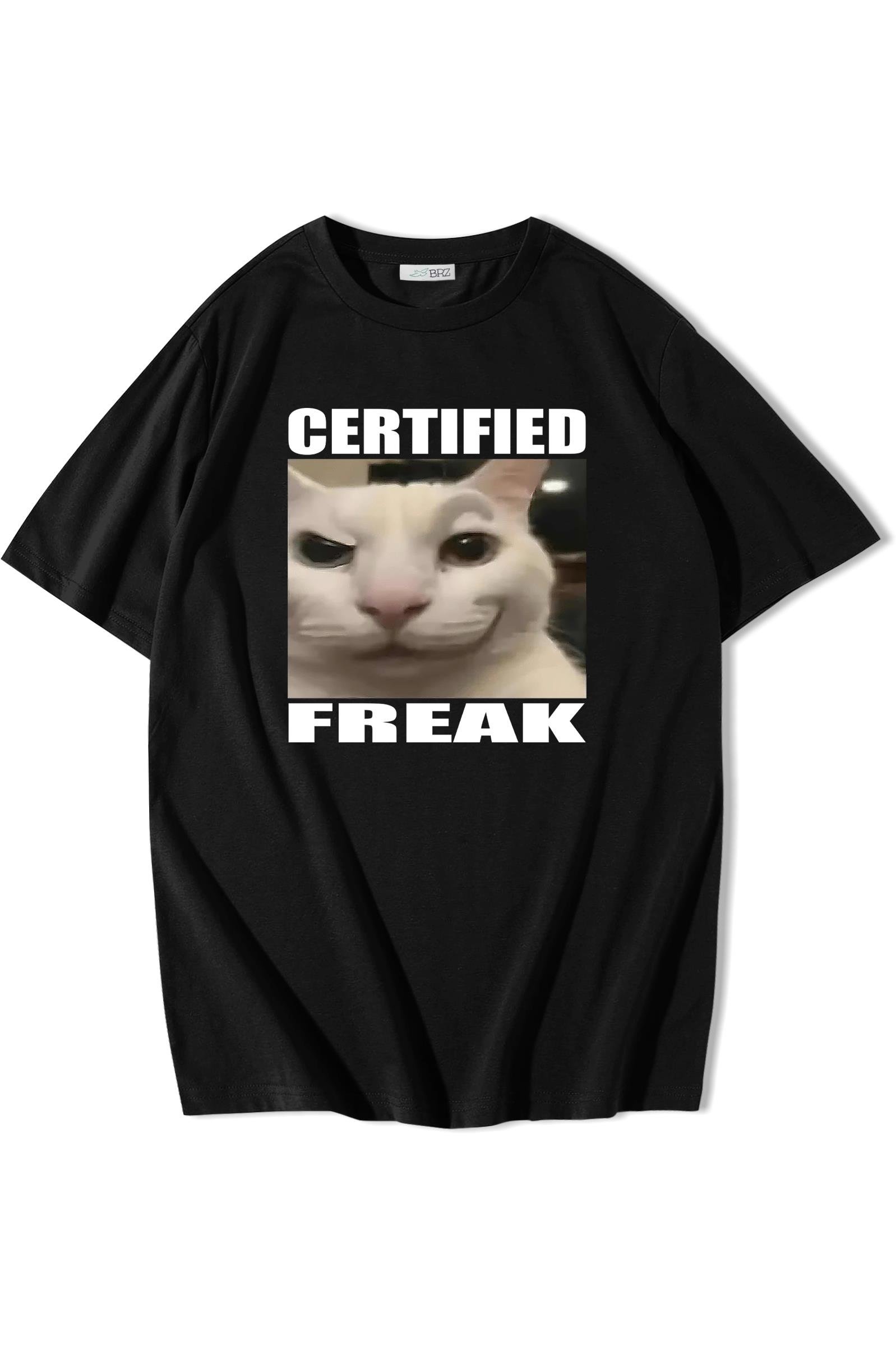 BRZ Collection Unisex Oversize Certified Freak T-shirt