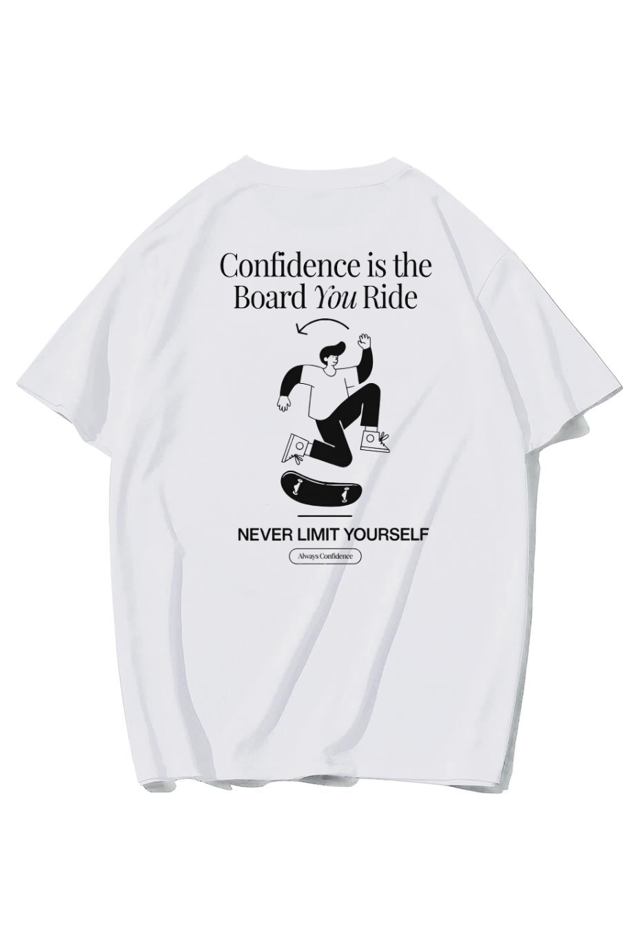 BRZ Collection Unisex Oversize Confidence T-shirt (BEYAZ)