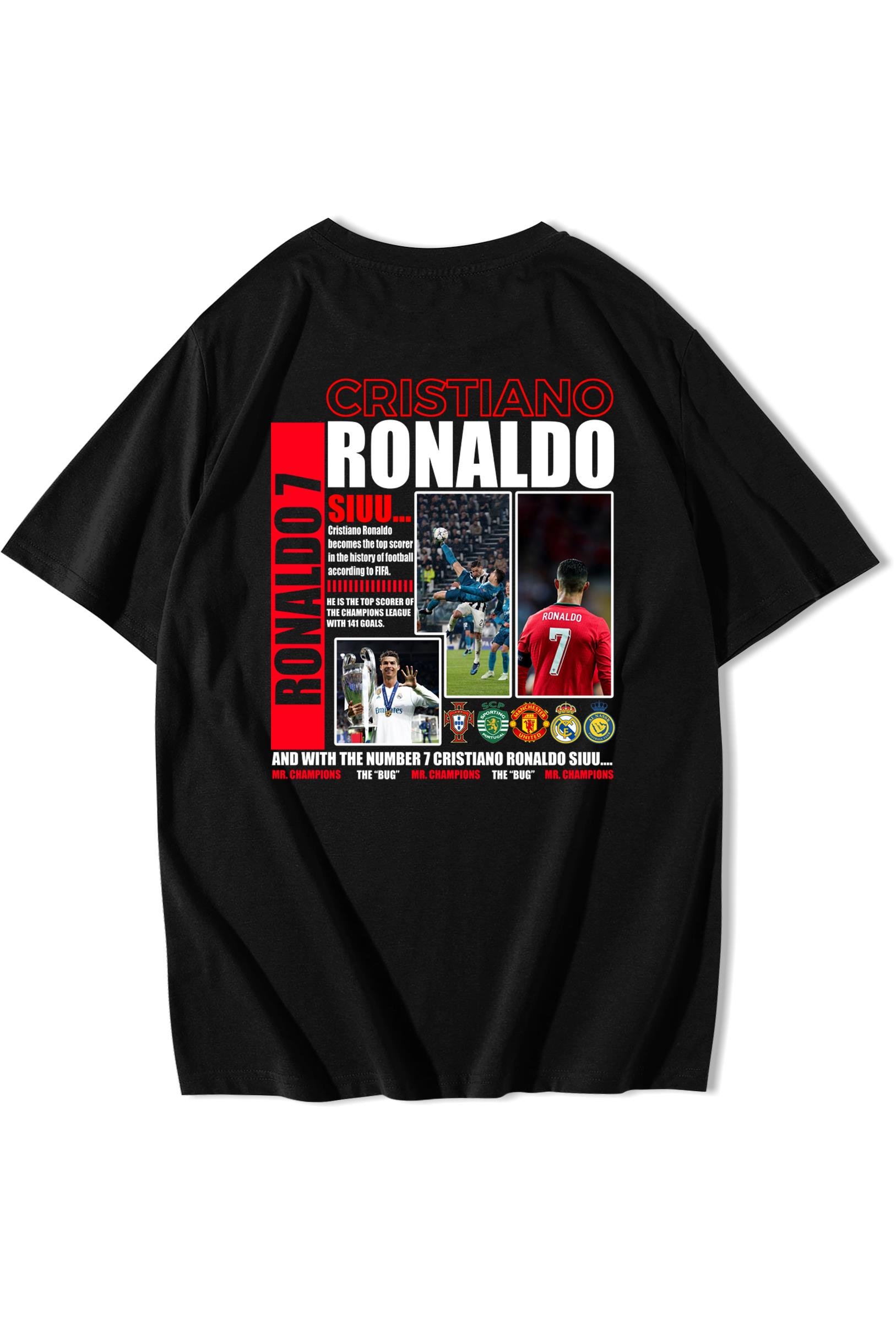BRZ Collection Unisex Oversize Cristiano Ronaldo CR7 T-shirt