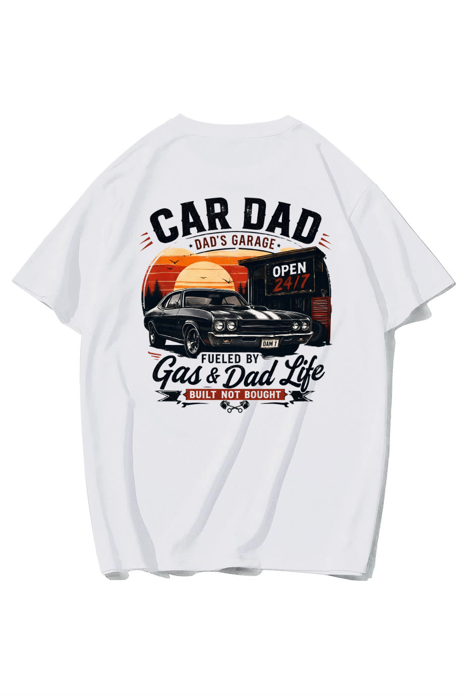BRZ Collection Unisex Oversize Dad Garage T-shirt (BEYAZ)
