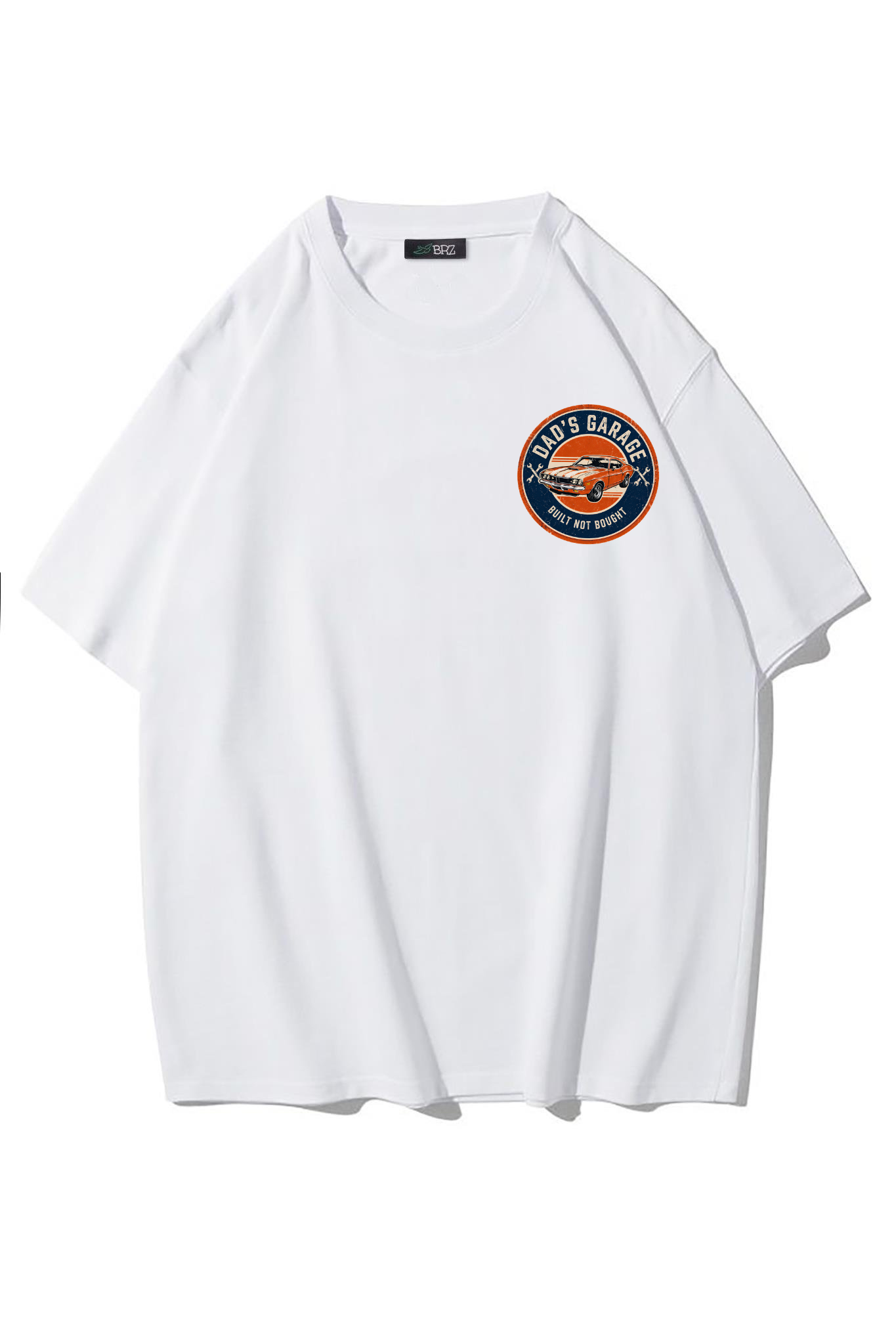 BRZ Collection Unisex Oversize Dad Garage T-shirt (BEYAZ)