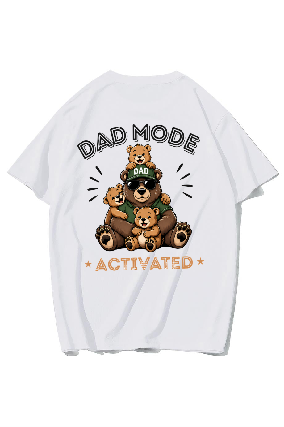 BRZ Collection Unisex Oversize Dad Mood T-shirt (BEYAZ)