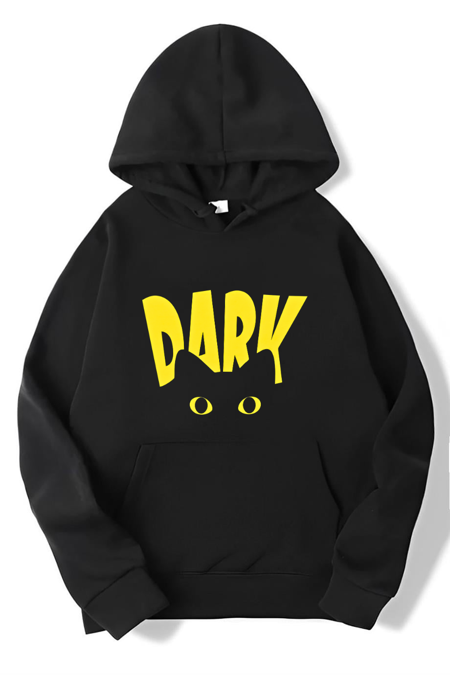 BRZ Collection Unisex Oversize Dark Cat Hoodie Siyah