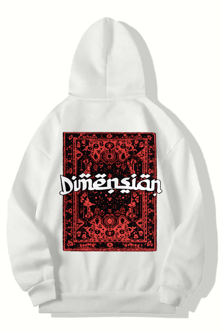 BRZ Collection Unisex Oversize Dimension HOODIE (BEYAZ)