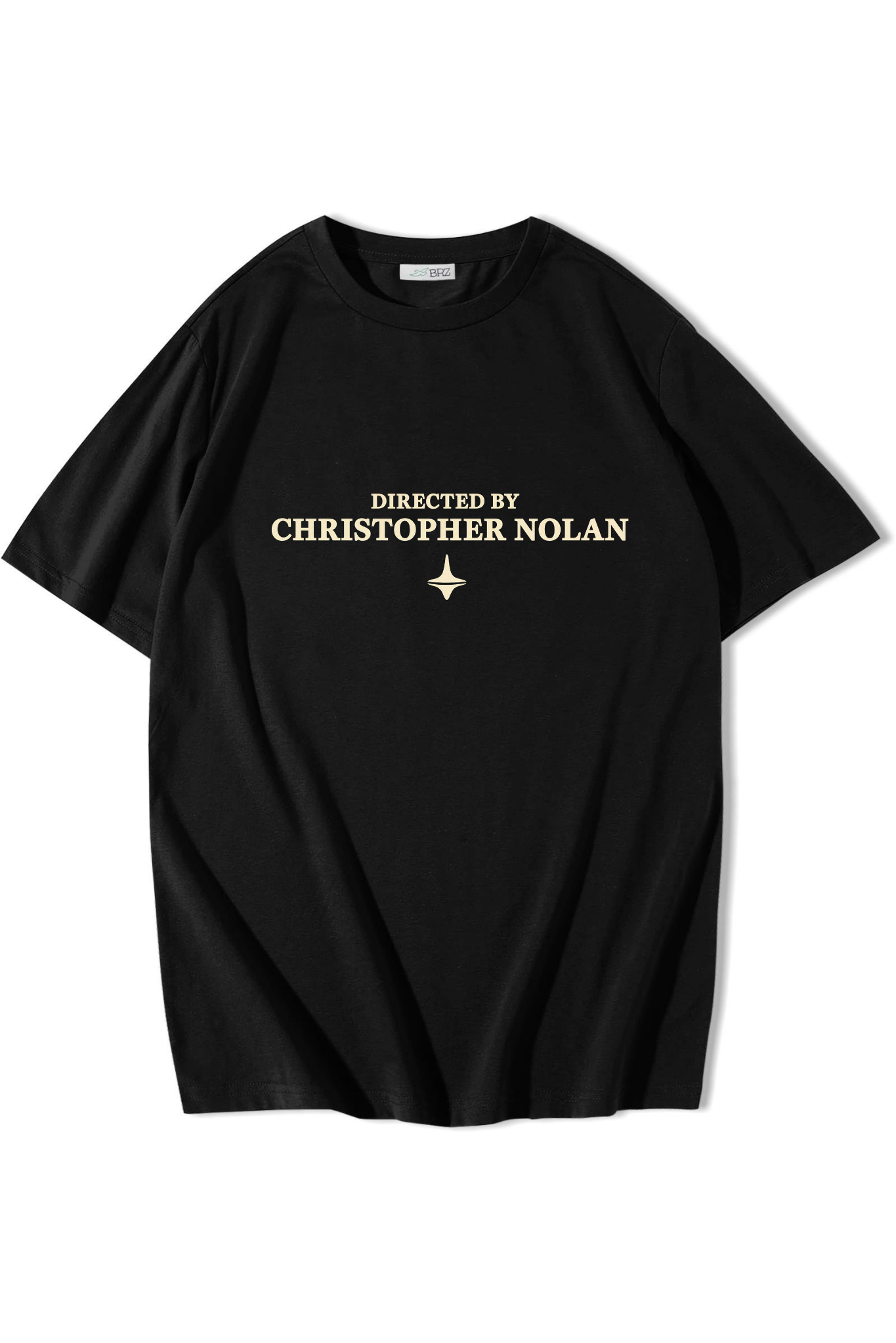 BRZ Collection Unisex Oversize Directed By Christoper Nolan T-shirt Siyah