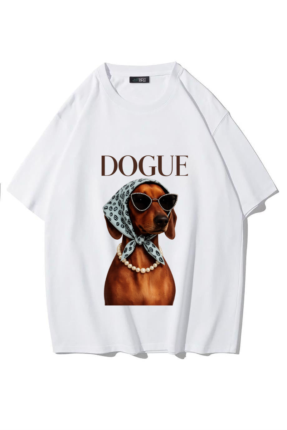 BRZ Collection Unisex Oversize Dogue T-Shirt (BEYAZ)