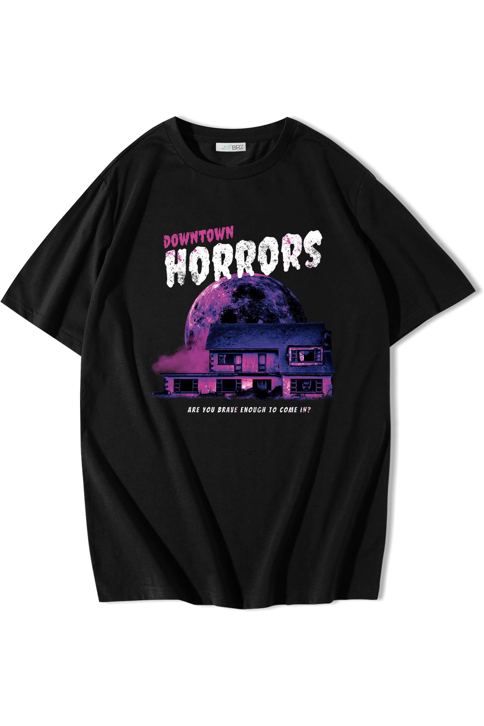 BRZ Collection Unisex Oversize Downtown Horrors T-shirt